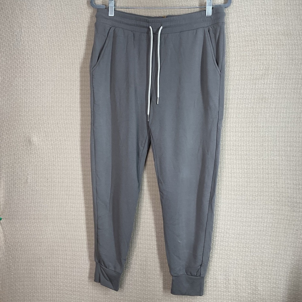Be Love Womens Sweatpants Joggers Size Large Gray Fleece Feeling Casual